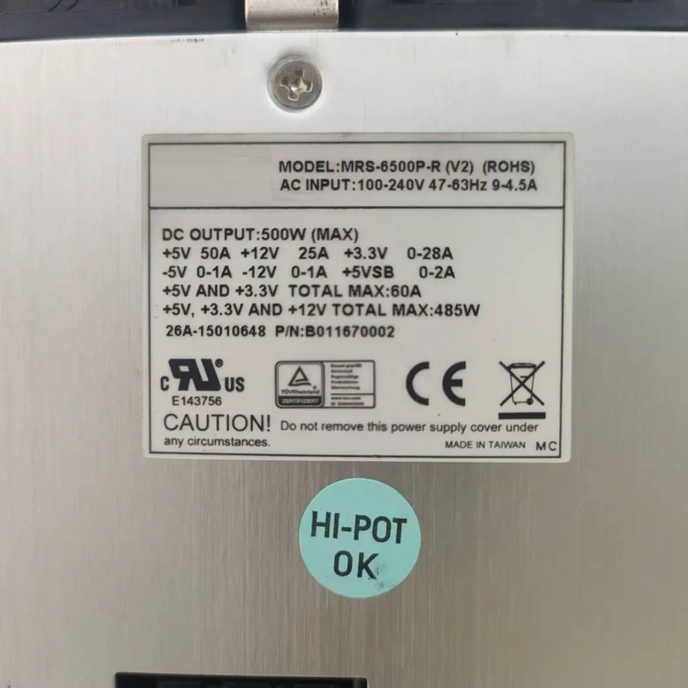 MRS-6500P-R Do zasilacza serwerowego ZIPPY 500W