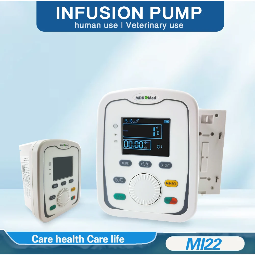 MI22 Veterinary Infusion Pump, Animal Human Clinical Use, Portable Medical Infusion Pump