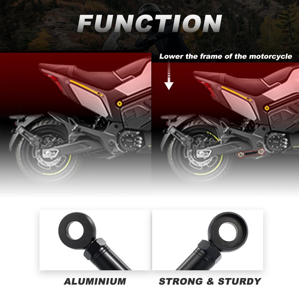 Motorcycle Adjustable Lowering Links Kit For Honda XADV 750 Yamaha FJR1300 FJ1200 YZFR1M R1S MT10 FZ10 FZ1 FZR 400 600 750 1000