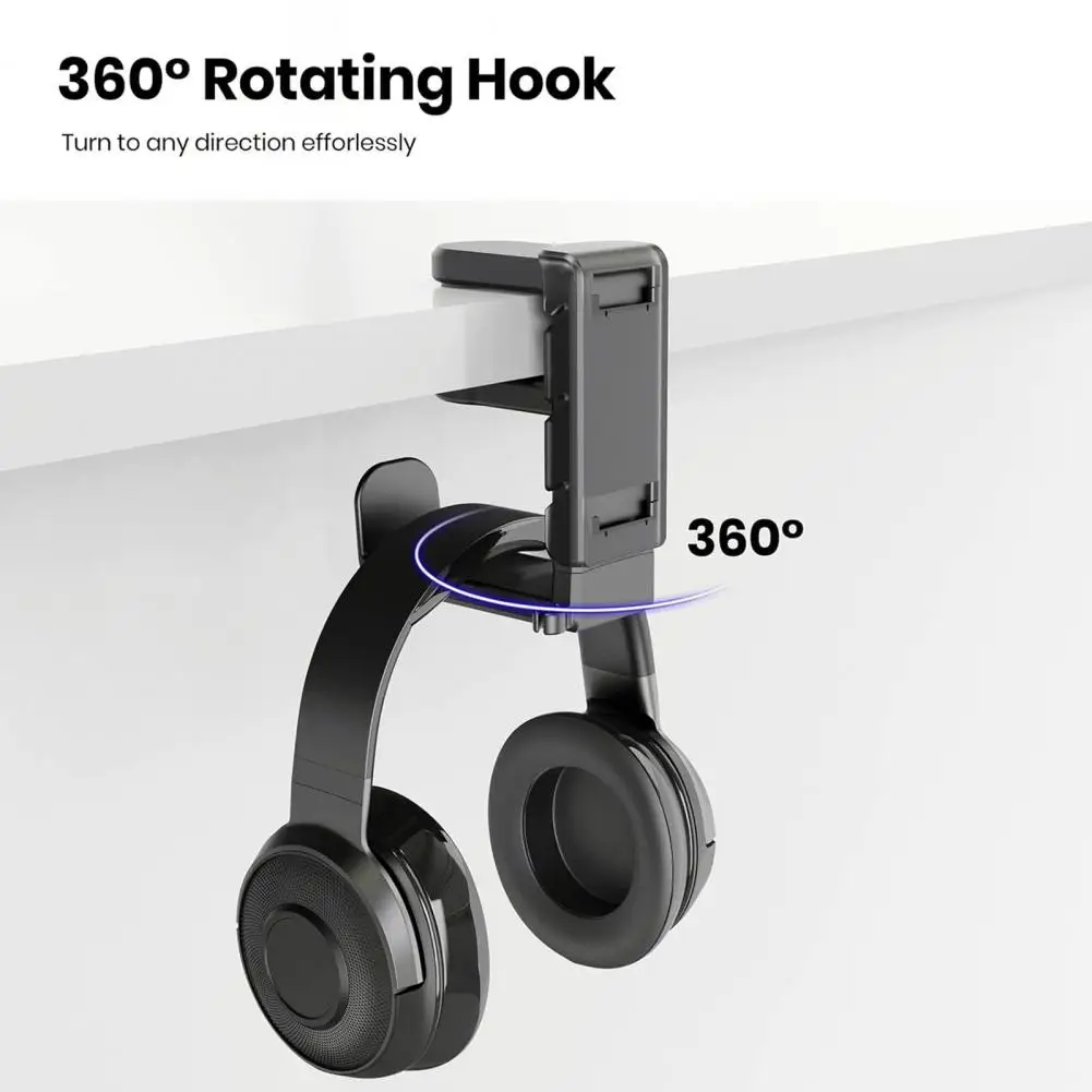 Gaming Headset Stand Controller Holder 360-Degree Rotating Universal PC Gaming Accessory Controller Headset Stand Storage Rack