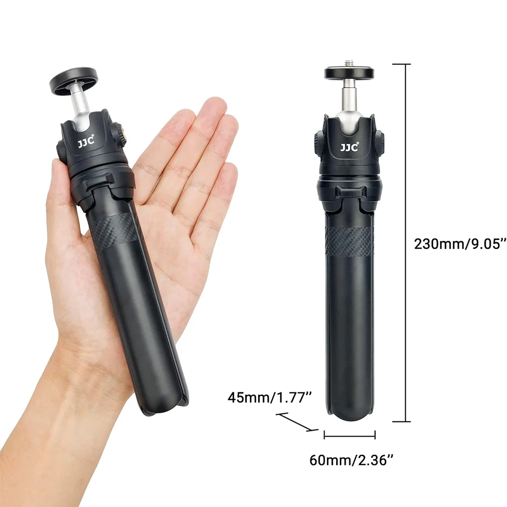 JJC Extendable Phone Tripod Mini Vlogging Tripod With Phone Clip for DJI Osmo Canon Sony ZV-1 II ZV1 ZV-1F ZV-E10 RX100 VII