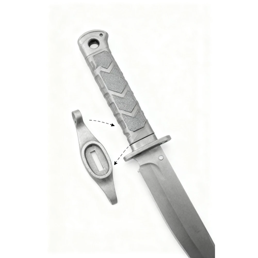 Polished 430 Stainless Steel Bowie Knife Guard, Durable Metal DIY Knife Making Spacer Component, Hand Protection Knife Fitting