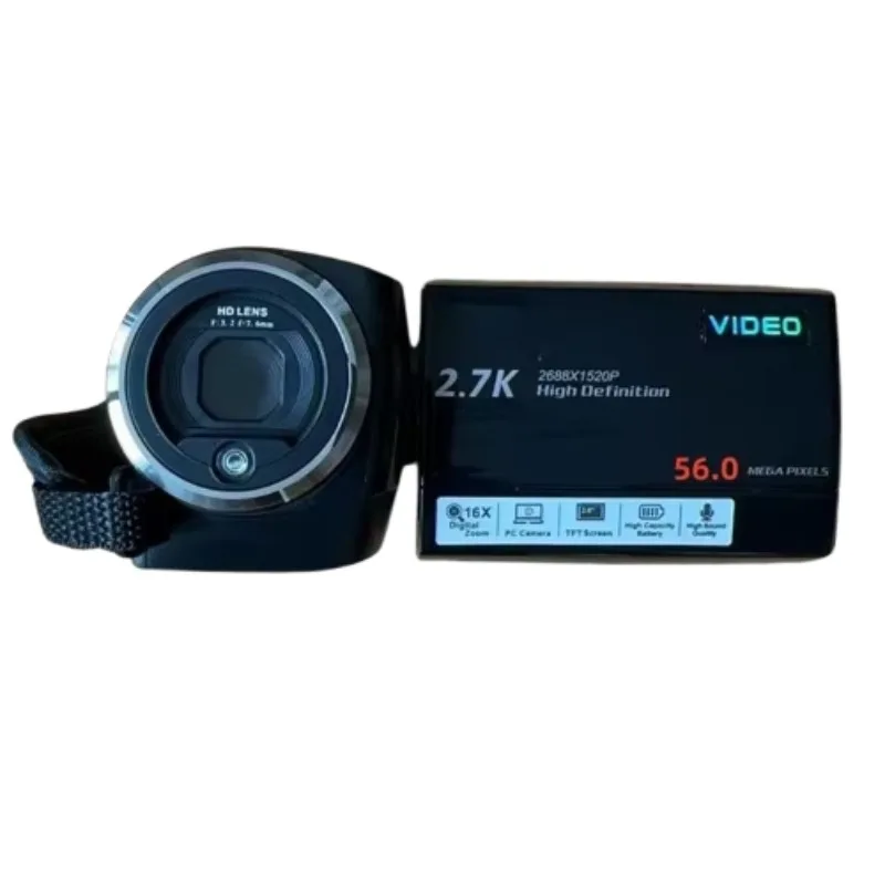 

STLF 50 MP 16x Digital Zoom Camcorder Home Use Rotatable LCD Screen Portable Travel Student Built-in Battery