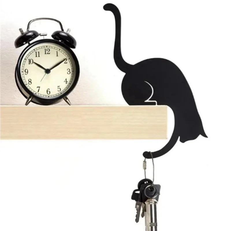 BAAG-Настенный держатель для ключей, декор комнаты, настенная полка для ключей, вешалка для поводка, ретро настенный крючок для ключей с животными, прочный кот