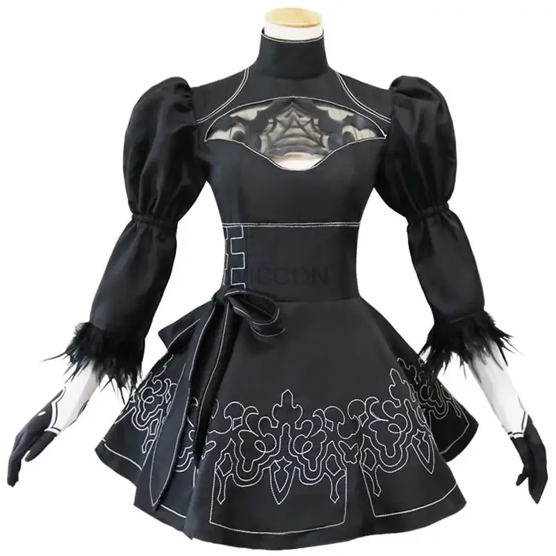 Nier Automaten Cosplay Kostuum Yorha 2B Pruik Sexy Outfit Games Pak Rollenspel Halloween Kostuums voor Vrouwen Party Fancy Dress MS506