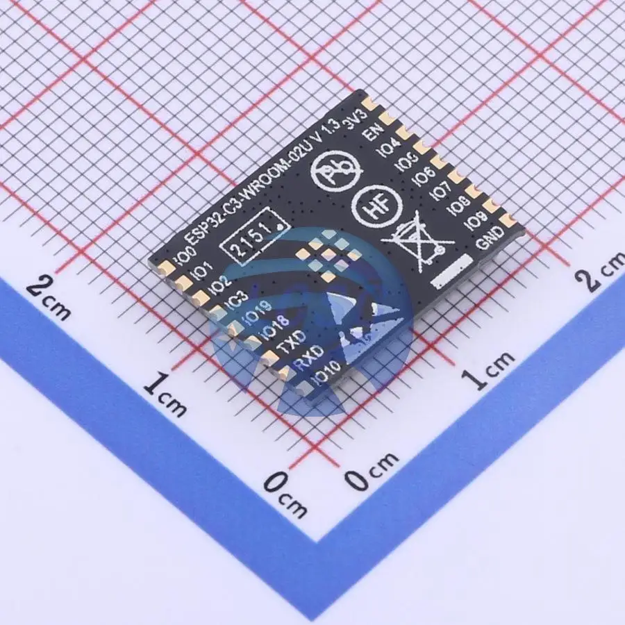 ESP32-C3-WROOM-02U-N4 20.5dBm ESP32-C3 Chip 2.4GHz SMD-19P moduli WiFi moduli originali in stock