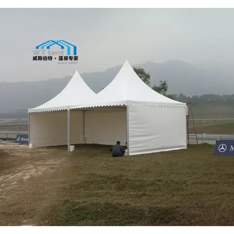 for 6x6M Windproof Big Event Party Tent Outdoor Gazebo Pagoda Tent for Resort Garden Aluminium Frame Events