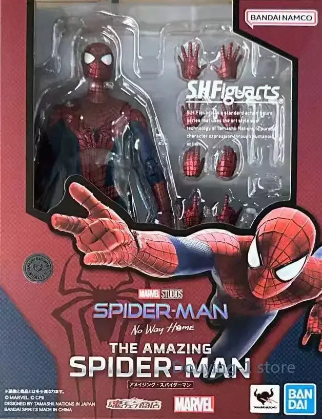 

В наличии BANDAI фигурки игрушки S.h.figuarts Человек-паук удивительный Человек-паук фигурки Коллекционная фигурка игрушки