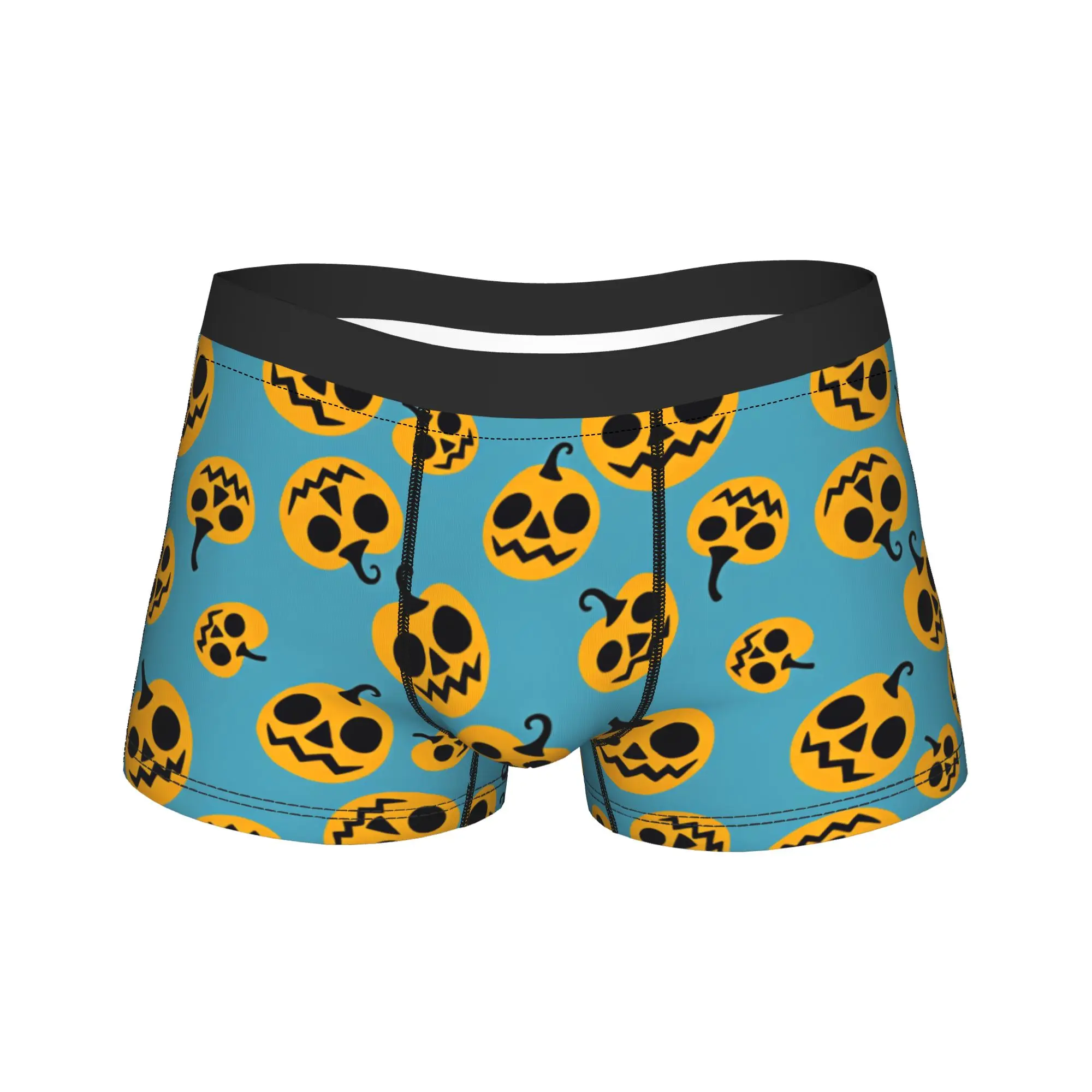 Halloween Jack O Lantern Pumpkin Seamless Pattern Underwear  Male Underpants Print Comfortable Boxer Shorts Trenky Boxer Brief