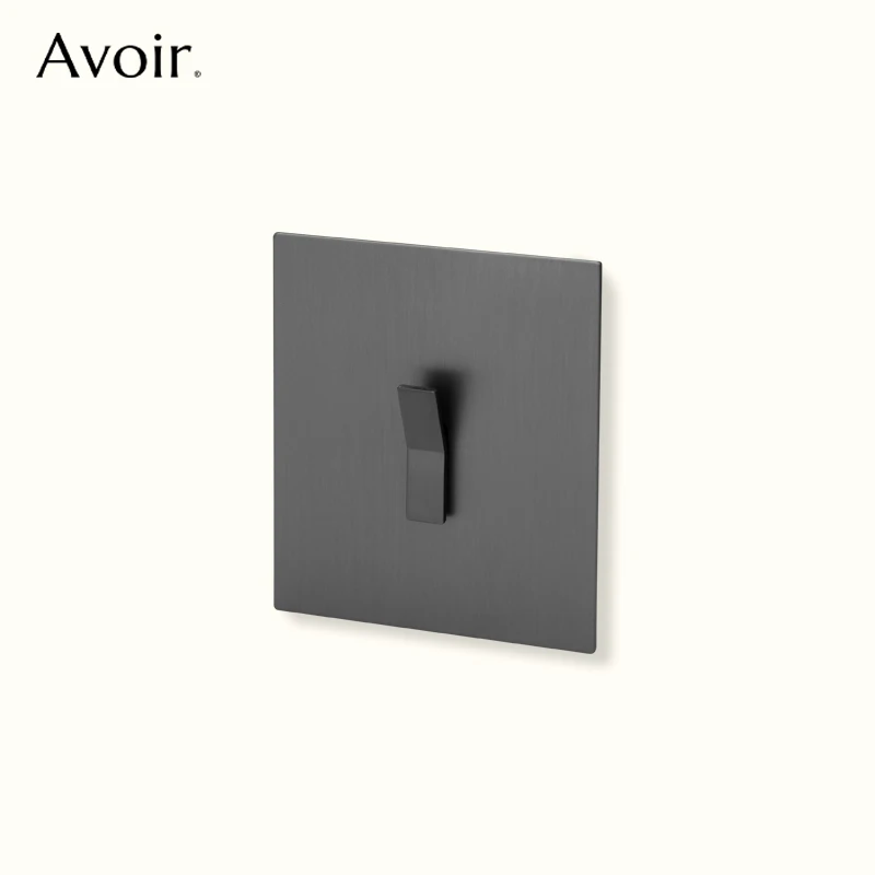 Avoir Wall Light Switch Push Button Y Type On Off 2Way Gray Power Socket Stainless Steel Korea Europe French Plug Home Appliance