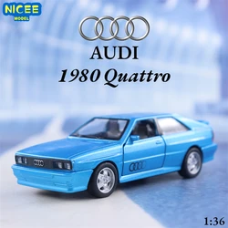 1:36 1980 Audi Quattro Alloy Toy Car Model Diecasts With Rear Wheel Pull Back Function car For Children Christmas Gift Toys F594