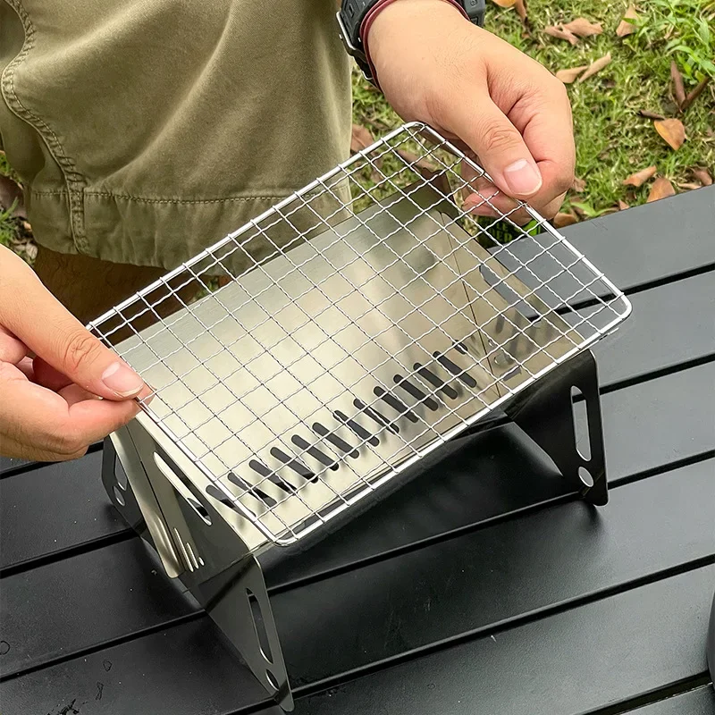 

Portable Card Oven Outdoor Folding Card Furnace Stainless Steel Incinerator Barbecue Stove Charcoal Wood Stove Camping Supplies