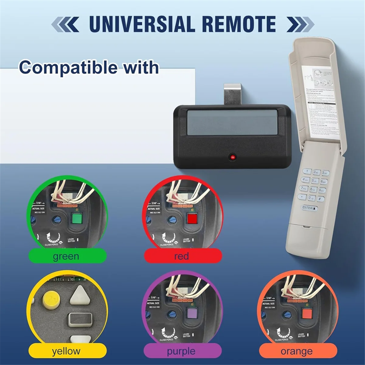 Remote Control 891lm 971lm Universial Garage Door Opener Keypad Remote, Compatible for // Garage Opener