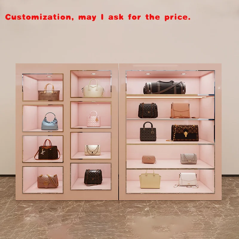 

custom.Modern Custom Design Handbag Display Rack Store Furniture Bag Shop Display Cabinet