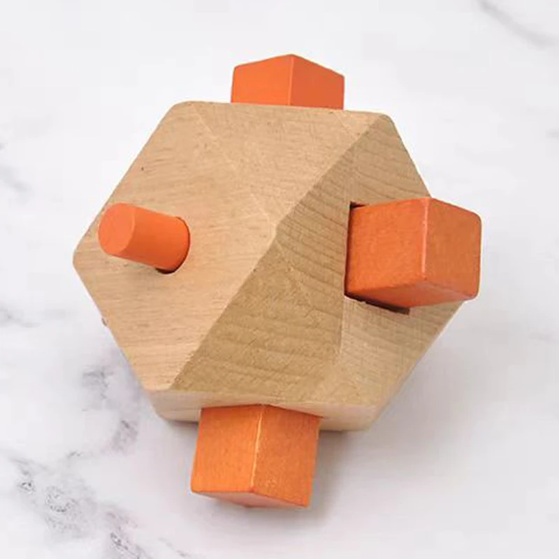 Rompecabezas de madera para adultos y niños, juegos de desafío de la mente imposible, prueba de inteligencia y lógica, juguetes educativos de desmontaje