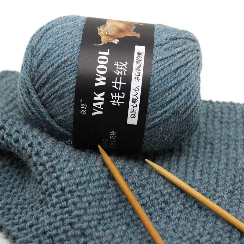 100g/roll Yak Cashmere Wool Cotton Yarn Knitting Cashmere Arm Cotton Blended Crochet Yarn Knitting Sweater Scarf Chunky Yarn