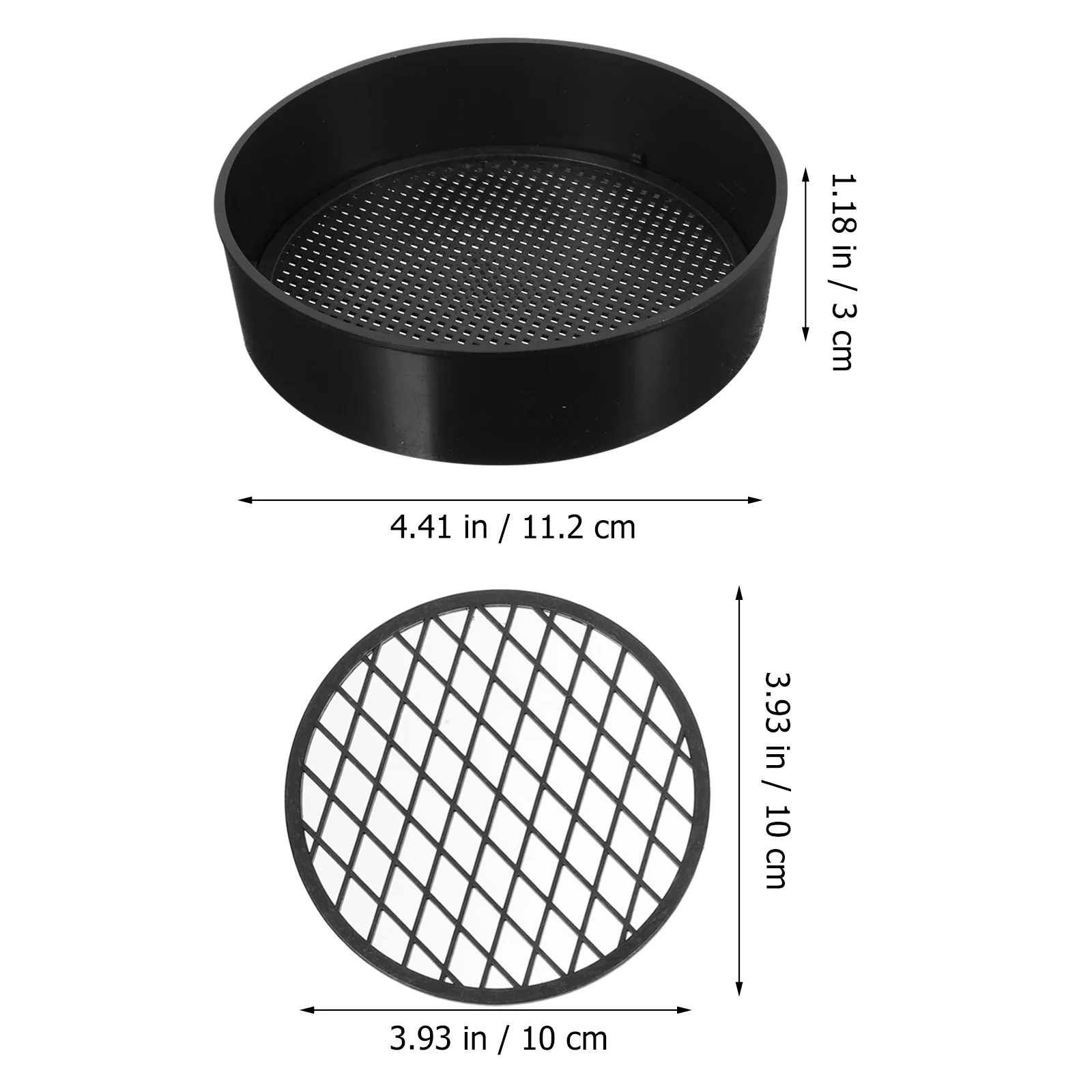 3 Sets Soil Sieve Planting Filter Plastic Plants Household Pan Classifier Garden Gadget Gardening Tool Primary School