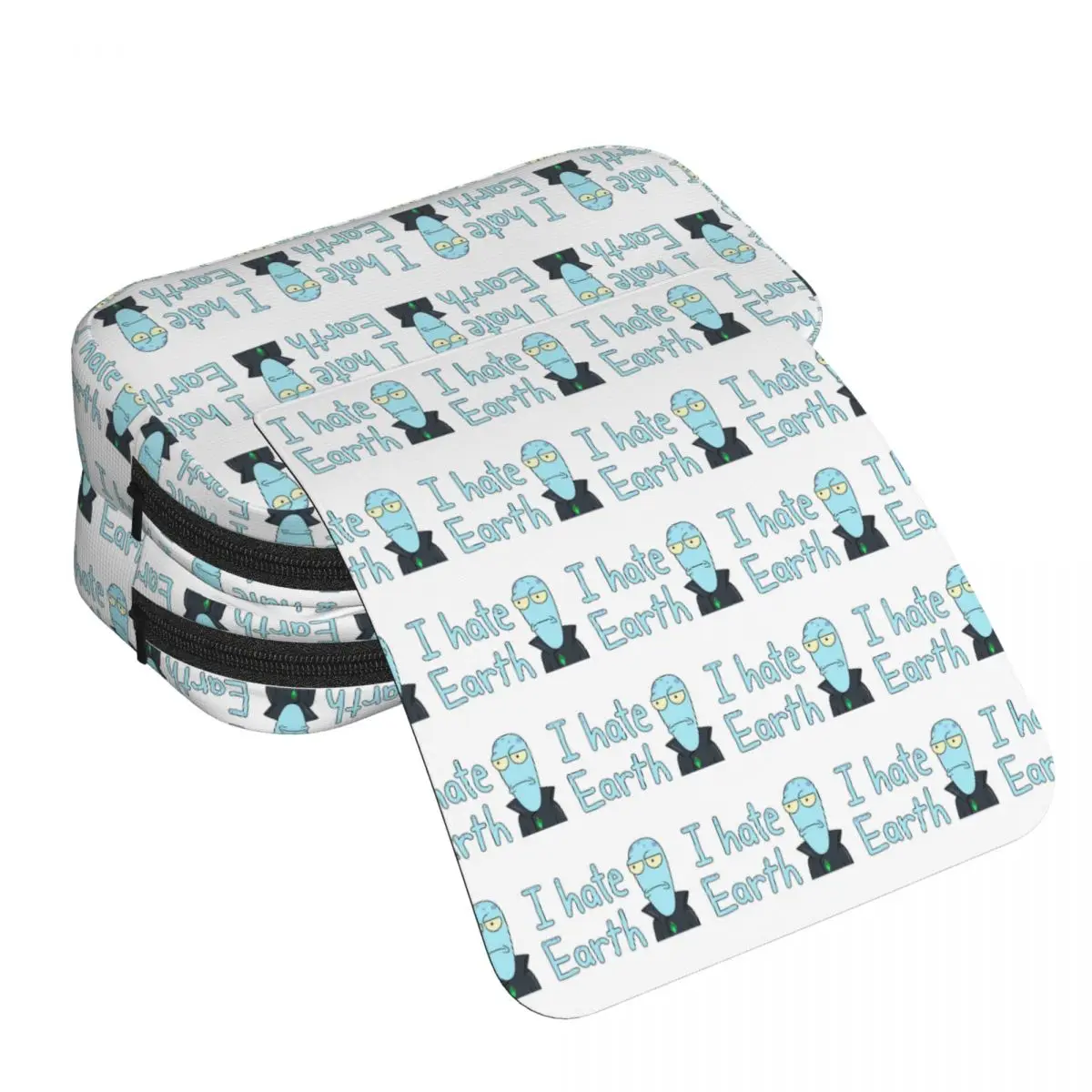 Korvo I Hate Earth Solar Opposites Cartoon Pencil Case for Boys Girls Pen Box Pencil Bag Stationery Supplies Pen Holder Bag