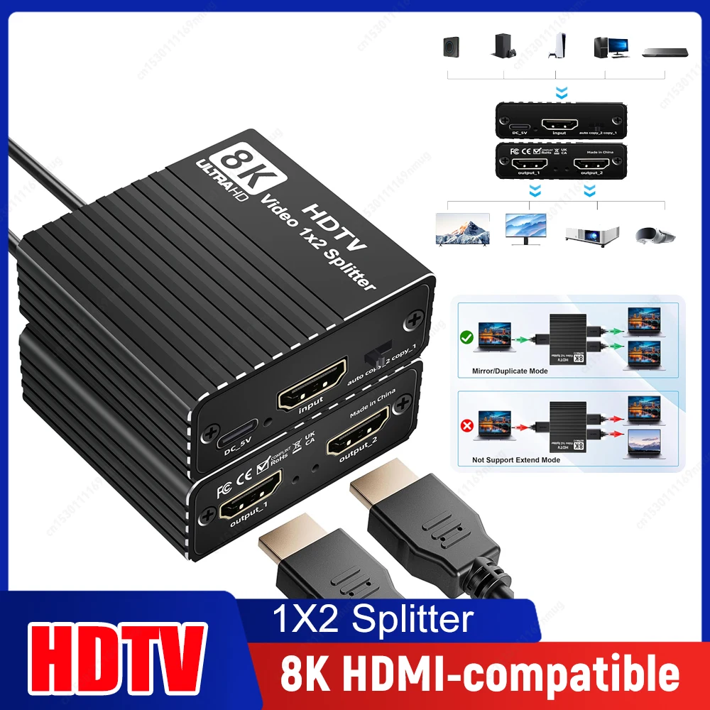 8K Hdtv 1X2 Splitte…