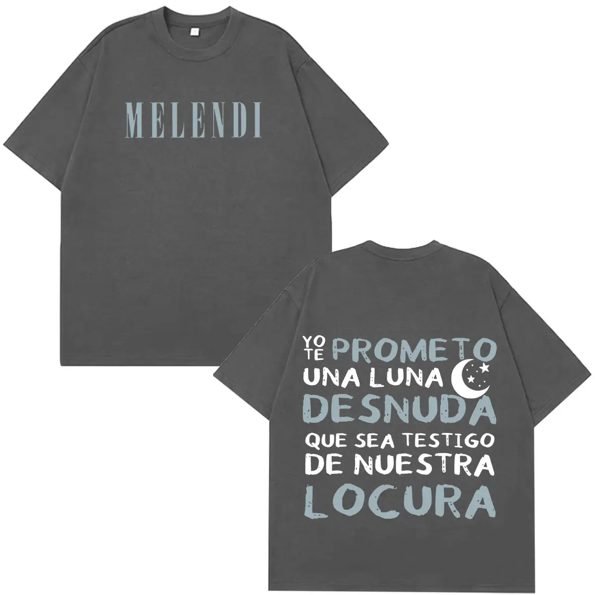 Rapper Melendi La Promesa Buchstaben-Print T-Shirt für Männer und Frauen Modische T-Shirts Kurzarm Lässige Baumwoll-T-Shirts Fan-Geschenke Oberteile – Detail 3