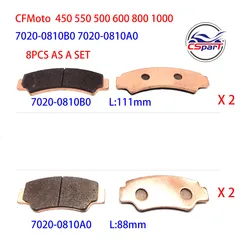 4 Set Brake Pad for CFMoto ZFORCE CFORCE UFORCE 450 550 500 600 800 1000 2018 2019 2020 7020-0810B0 7020-0810A0
