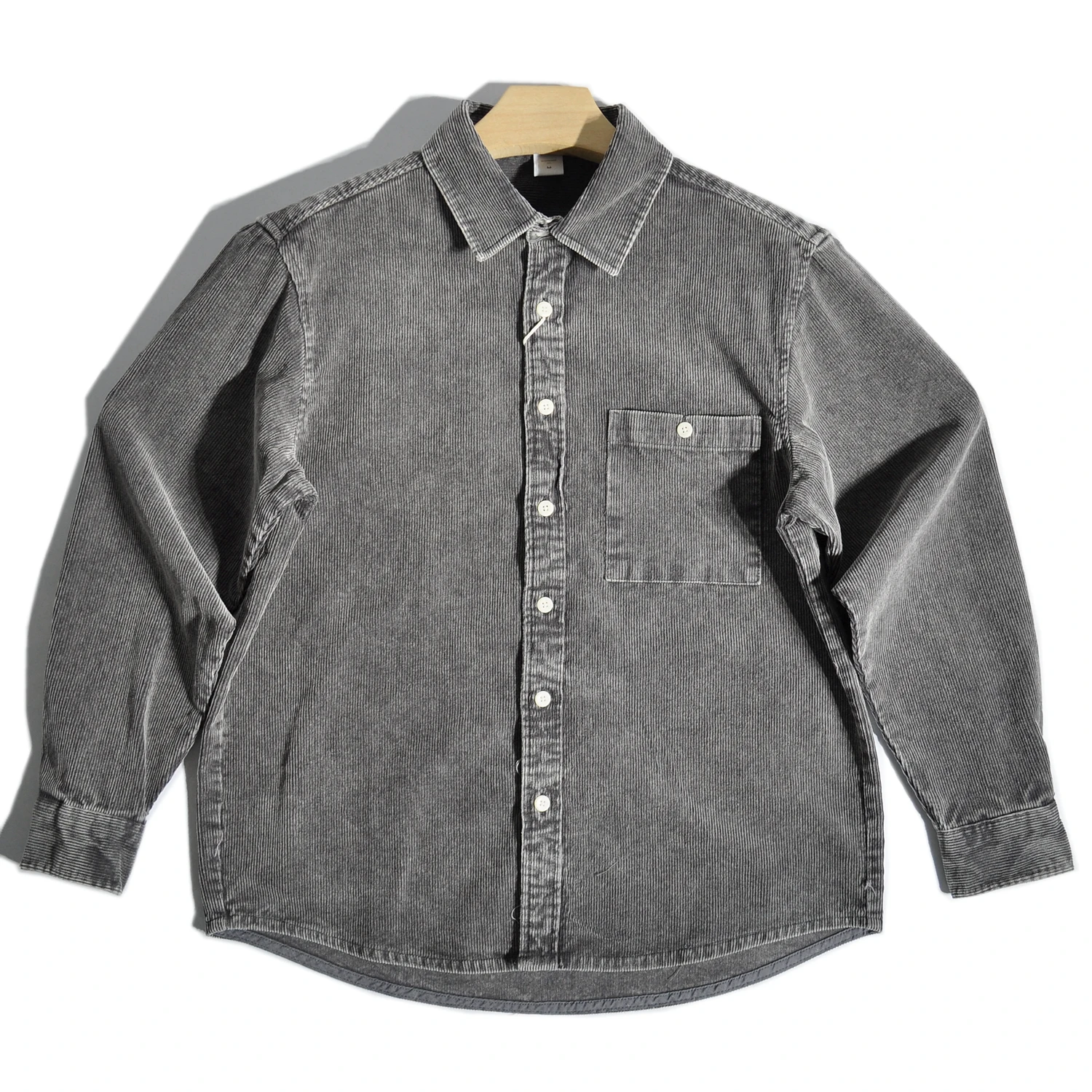 

Heavyweight American Vintage Amekaji 100% Cotton Corduroy Shirt Jacket - Men's Relaxed Fit Casual Distressed Workwear Shirt