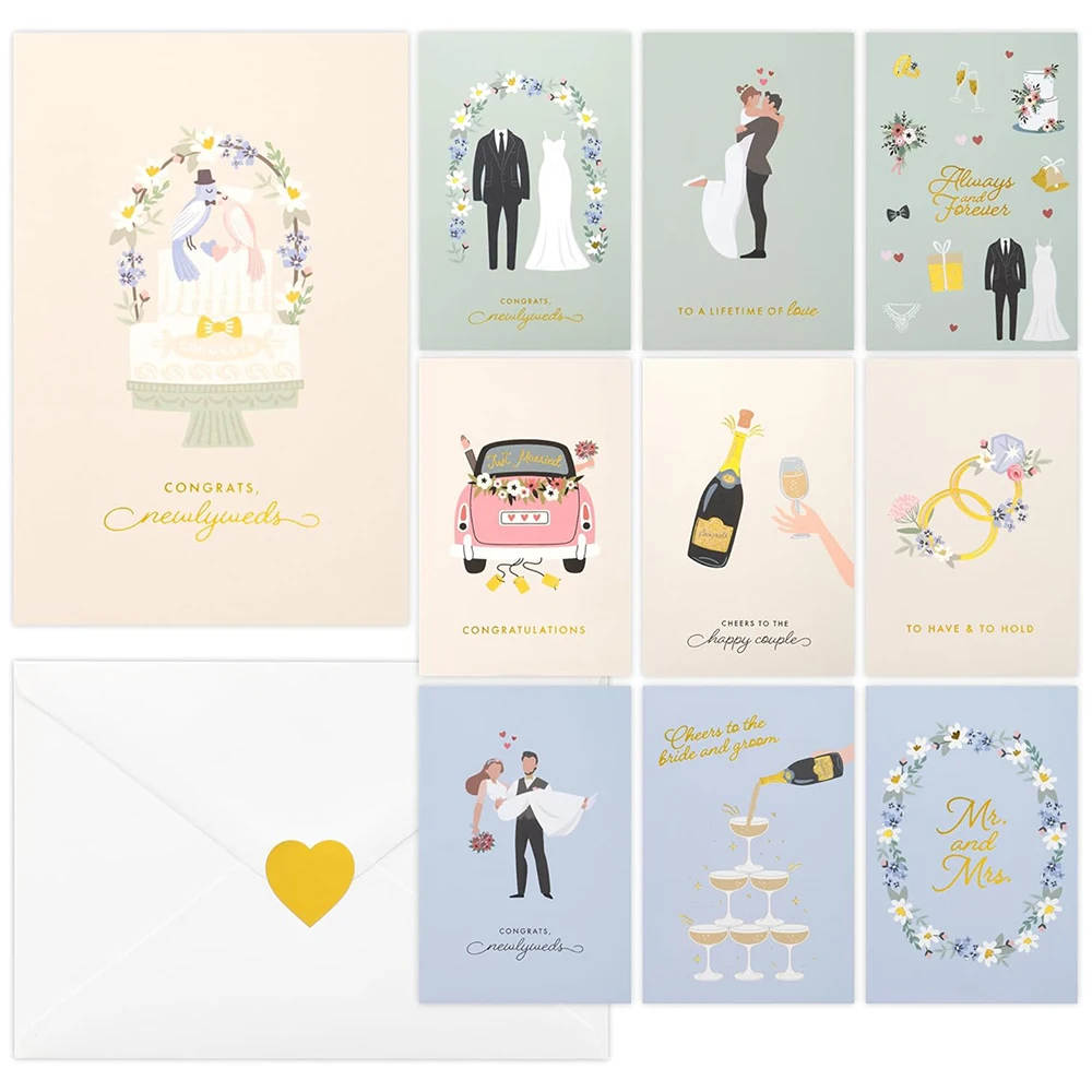 ​10Pcs Wedding Card…