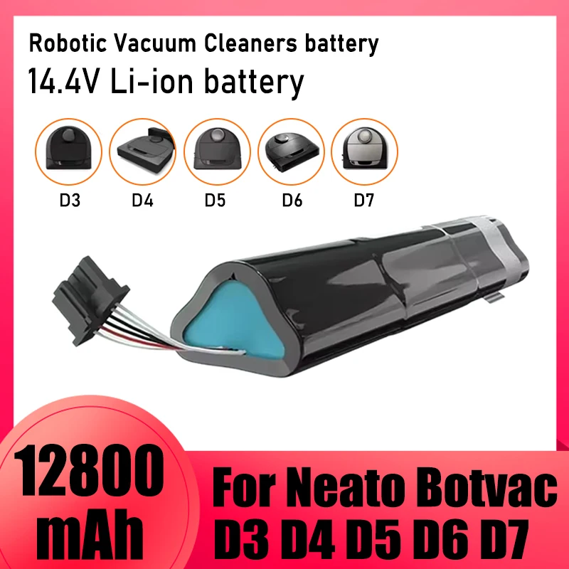 14.4V lithium-ion battery, 6500mAh, suitable for Neato Botvac D3 D4 D5 D6 D7 sweeping robot