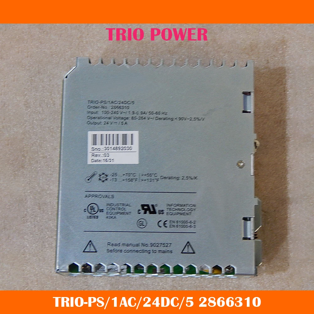 

TRIO-PS/1AC/24DC/5 2866310 TRIO POWER Switching Power Supply Work Fine High Quality Fast Ship