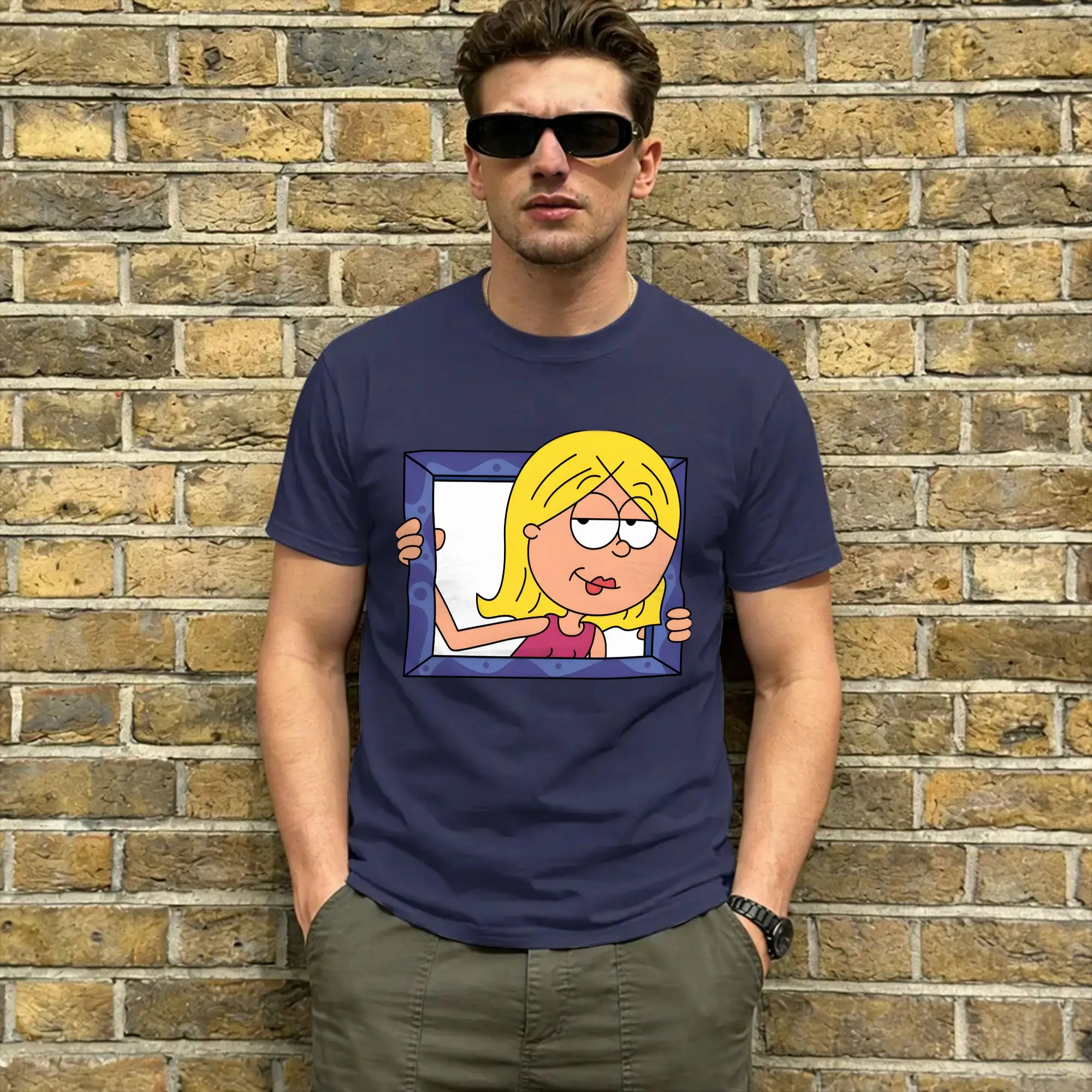 Novelty Lizzies McGuires T-Shirts for Men Round Neck Pure Cotton T Shirts Lizzie Frame Short Sleeve Tee Shirt Plus Size Clothes