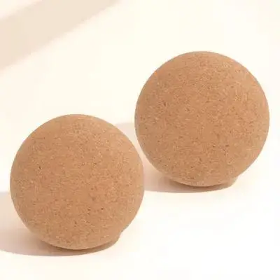 2Pcs Yoga Ball 6cm Cork Massage Ball Roller Massage Balls Small Muscle Roller Back Neck Feet Myofascial Release Fitness