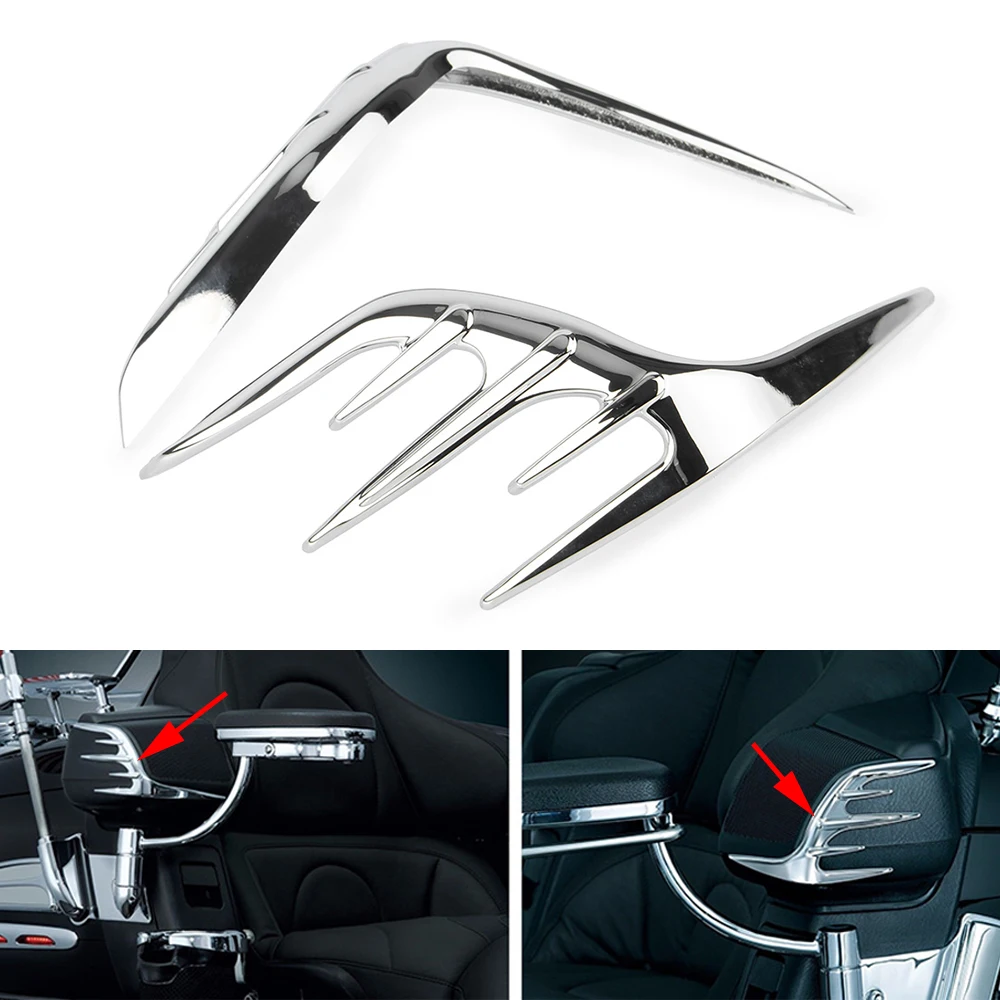 Goldwing GL1800 Motorcycle Chrome Backsea Passenger Speaker Outer Trim Decoration Cover For Honda Gold Wing GL 1800 2006-2017