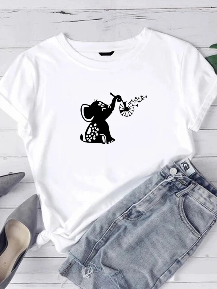 Leuke Print Grafische Vrouwen T-shirt Koreaanse Stijl Korte Mouw Vrouwelijke Kawaii Casual Tops O-hals Kawaii Kleding Tops Dames T shirt