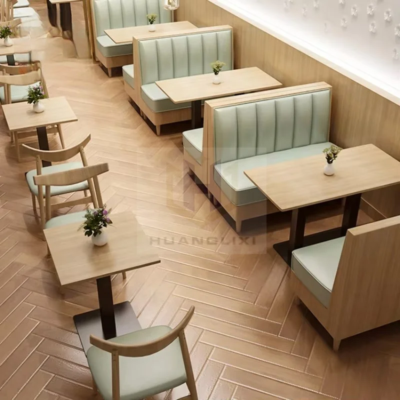 

Modern Wooden Restaurant Furniture Fast Food Coffee Shop Furniture Set Restaurant Tables and Chairs
