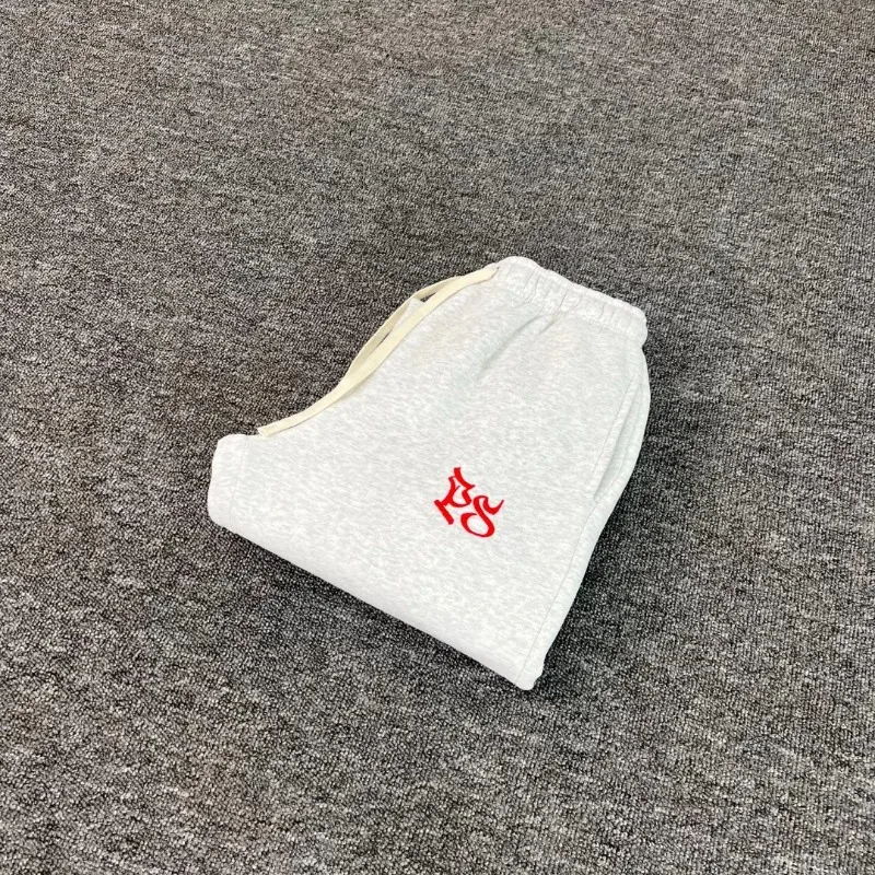 

Grey Pepe Sudio Baggy Pants Men Women Best Quality Red Embroidery Logo Jogger Drawstring Sweatpants