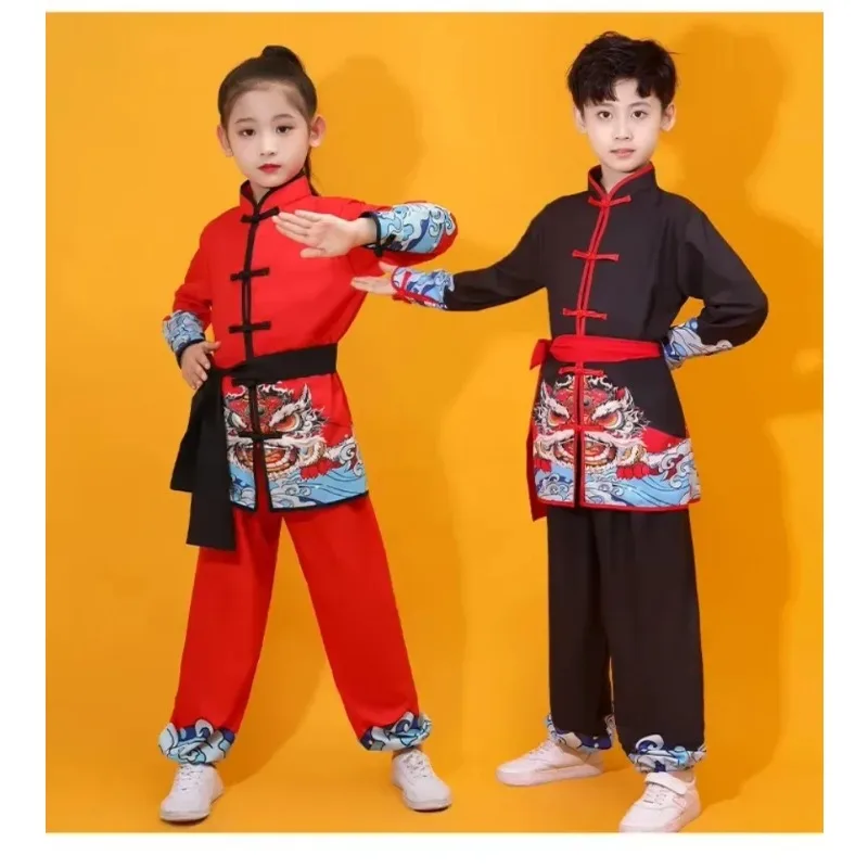 Girl Suit Chinese Kung Fu Uniform Boy Set Tai Chi Perform Women Men Kids Martial Arts Costumes Baby Wushu Sets Children Clothes