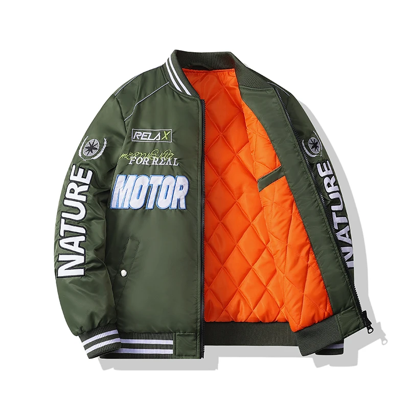 Cárdigan Vintage cálido para otoño e invierno, abrigo grueso informal de lana para hombre, chaqueta Bomber de béisbol holgada con cuello levantado para exteriores