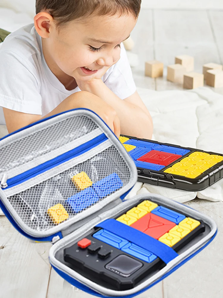 

Защитный чехол-кейс для хранения, ударопрочный, с сетчатым карманом и молнией, для игровой консоли GiiKER Slide Brain Game