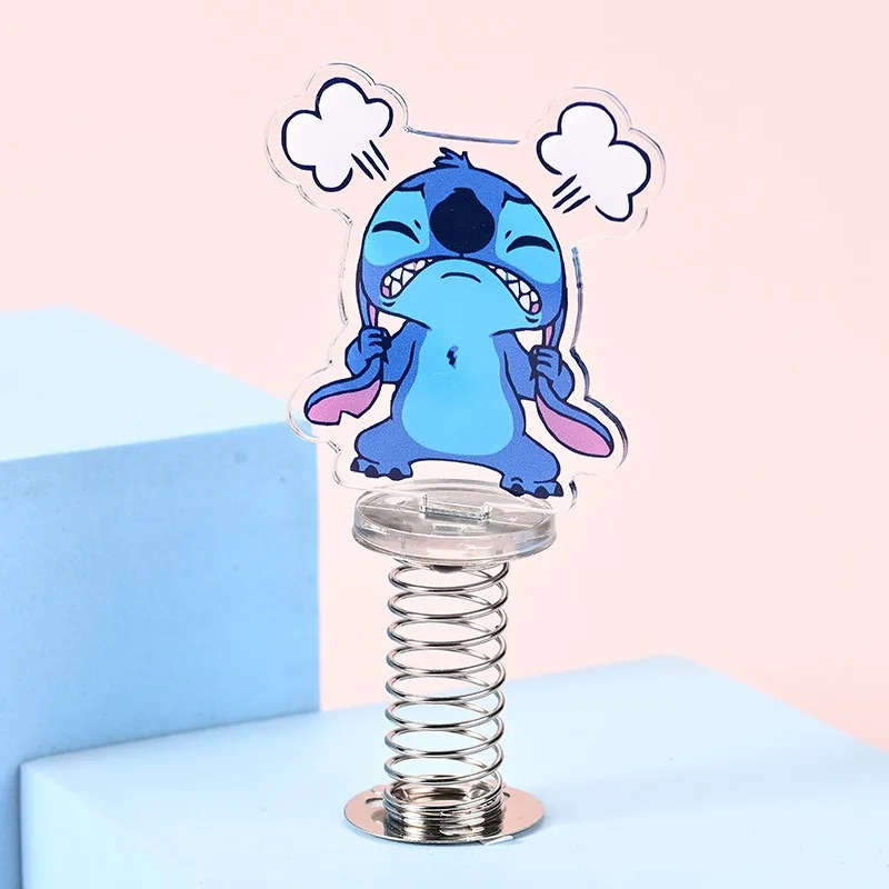 8 stücke Stich Acryl doppelseitige Frühling Schaukel Musik Auto Desktop Ornament Cartoon Emoticon Paket Stand Up Dekoration Geschenk