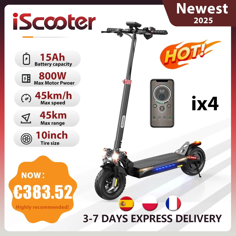IScooter-patinete eléctrico iX4 de 800W