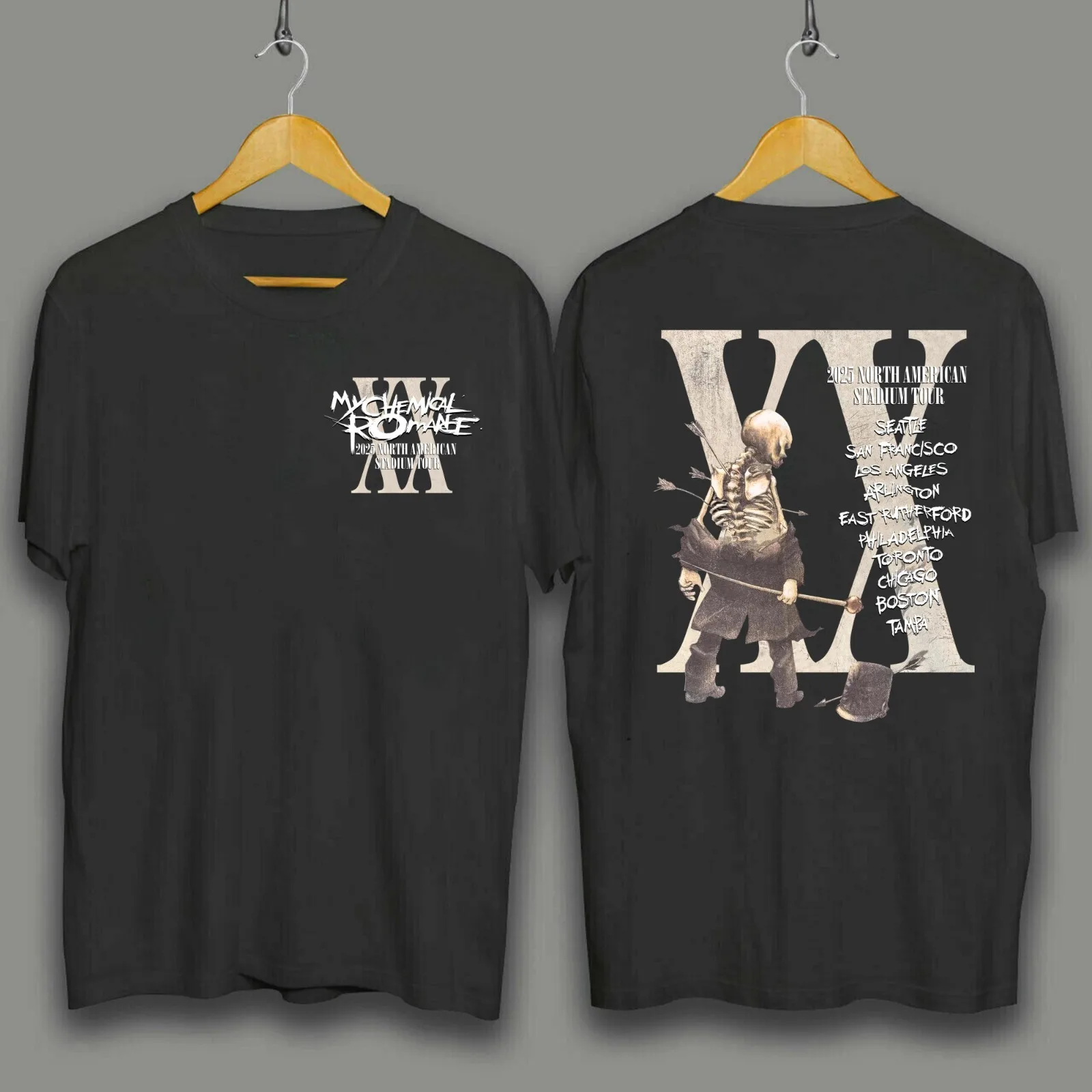 

MCR My Chemical Romance 2025 Мерч Черная футболка XX Parade S 5XL