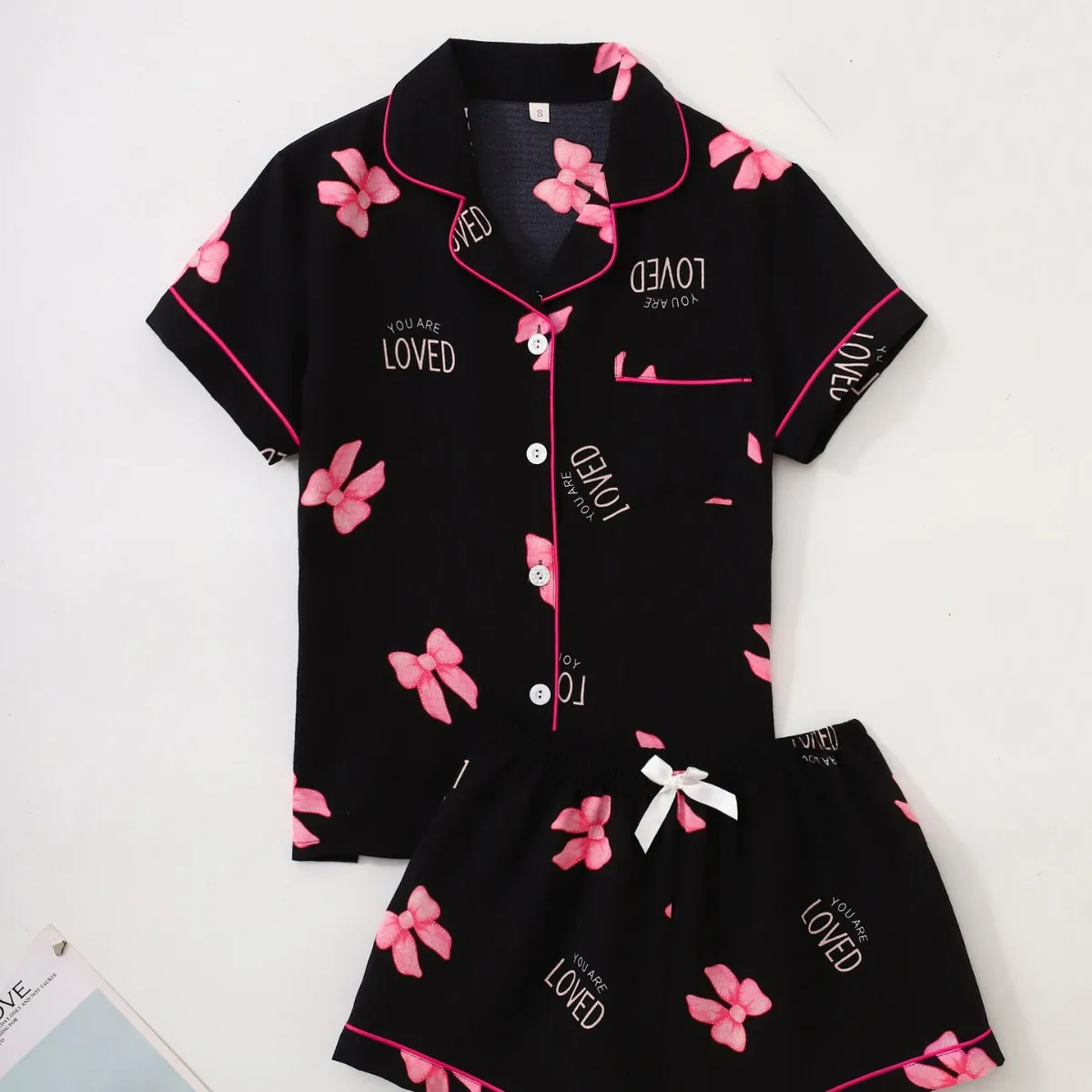 

Женская одежда для сна, новогодний морщинистый кардиган с пузырьками, пижамы с принтом, женские шорты с короткими рукавами, комплект домашней одежды, пижамы для женщин