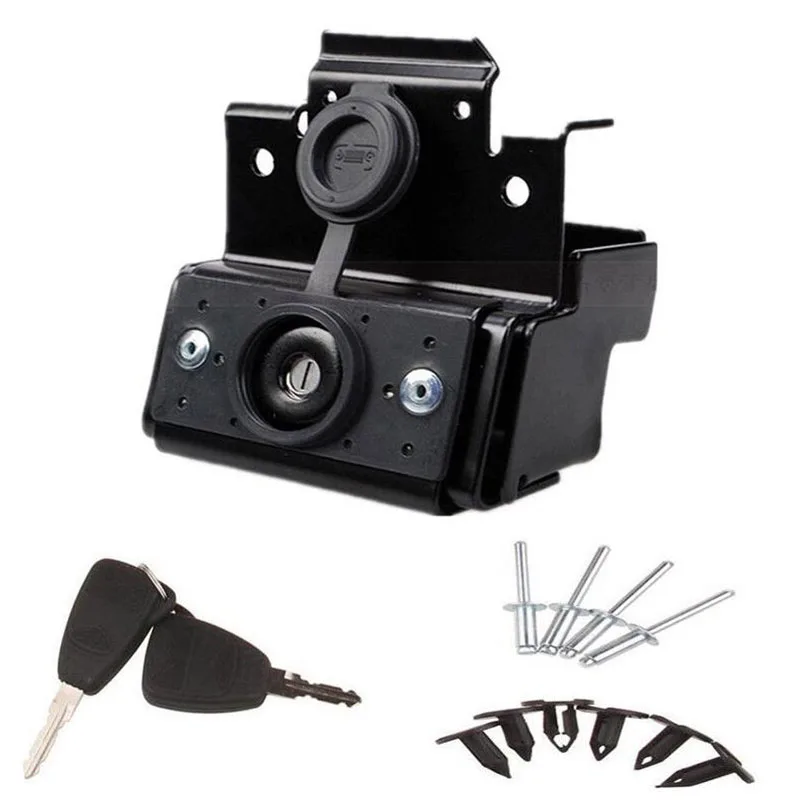 Security Hood Lock Set Kit Engine Anti-Theft Assembly For Jeep Wrangler JK 2007-2009 2010 2011 2012 2013 2014 2015 2016 2017