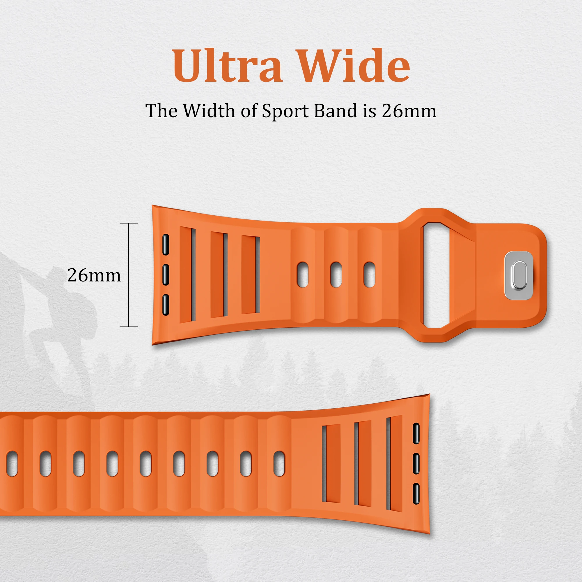 Silicone Strap for Apple watch band 44mm 45mm 49mm 42mm correa smartwatch Sport bracelet iwatch Series 9 8 7 6 5 SE Ultra 2 band image 4