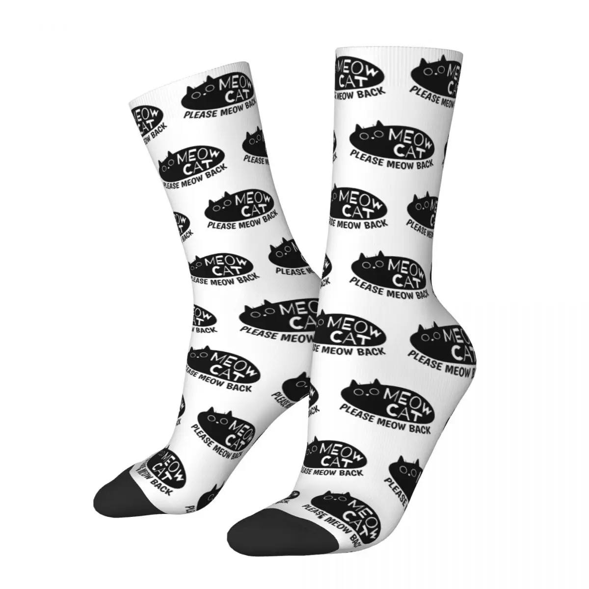 

Autumn Winter Colorful Unisex Baby Lasagna Cat Socks Breathable Basketball Socks