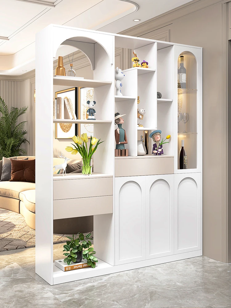 Shoe cabinet, screen are integrated into the entrance door,the living room is partitioned,household sofa side cabinet is located