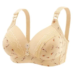 Sutiã de renda tamanho grande para mulheres, sutiã push-up, lingerie macia e fina, roupa interior sexy, tamanho grande, 46-52 B, C, D