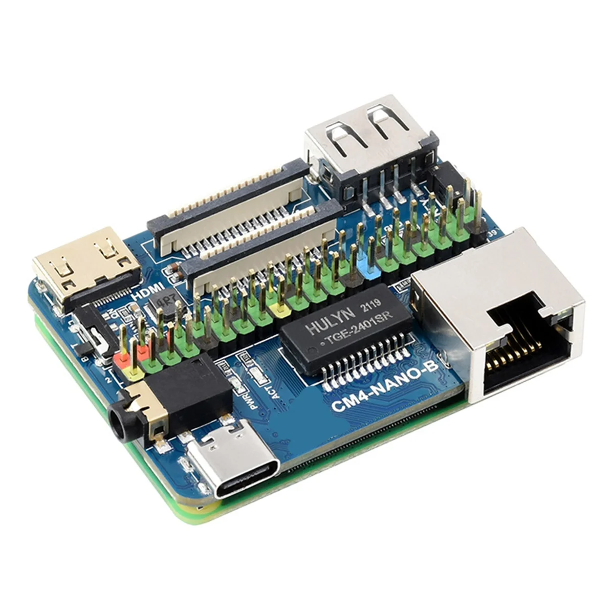

A40I 5V Mini CM4 Ethernet Carrier Board for RasPi RPI Compute Module 4 Lite EMMC IO USB Expansion Board