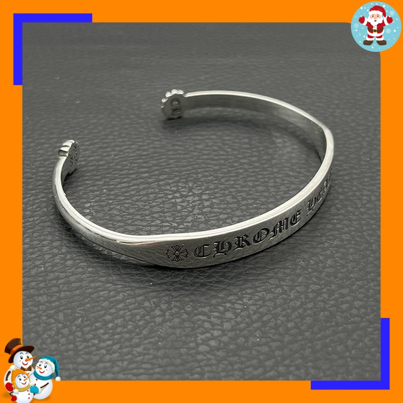 Premium Retro Letter Bracelet Men's and Women's Cross Flower Scroll Classic Bracelet Men's Domineering Trendy Brand