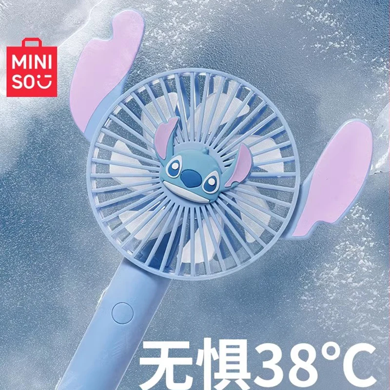 

Miniso Stitch Настольный портативный бесшумный мини-вентилятор для офиса супер мощный портативный Usb маленький вентилятор для зарядки сверхдлинный радиус действия для студентов